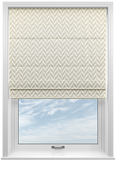 Chevron Stripe, Taupe - Roman Blind